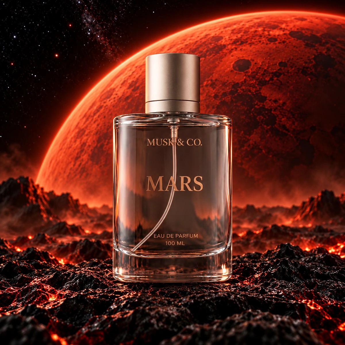 MARS fragrance in its signature red Mars atmosphere
